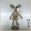 clothed Rabbit Toys Soft Plush Stuffed Linen Fabirc Rabbit Toy